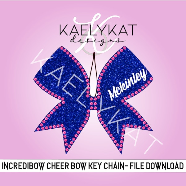 DOLLY Style Cheer Bow Key Chain Rhinestone Template and vinyl SVG file download