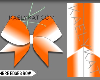 Ombre Gradient Cheer Bow PNG file download for sublimation