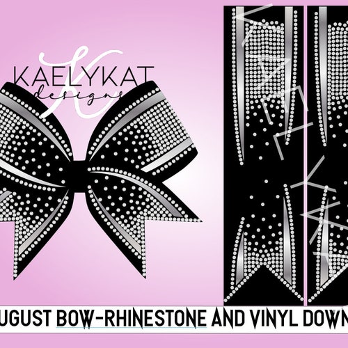 Rhinestone Template and Vinyl Design for Cheer Bows SVG File Etsy