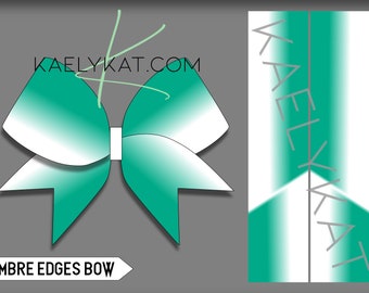 Ombre Gradient Cheer Bow PNG file download for sublimation