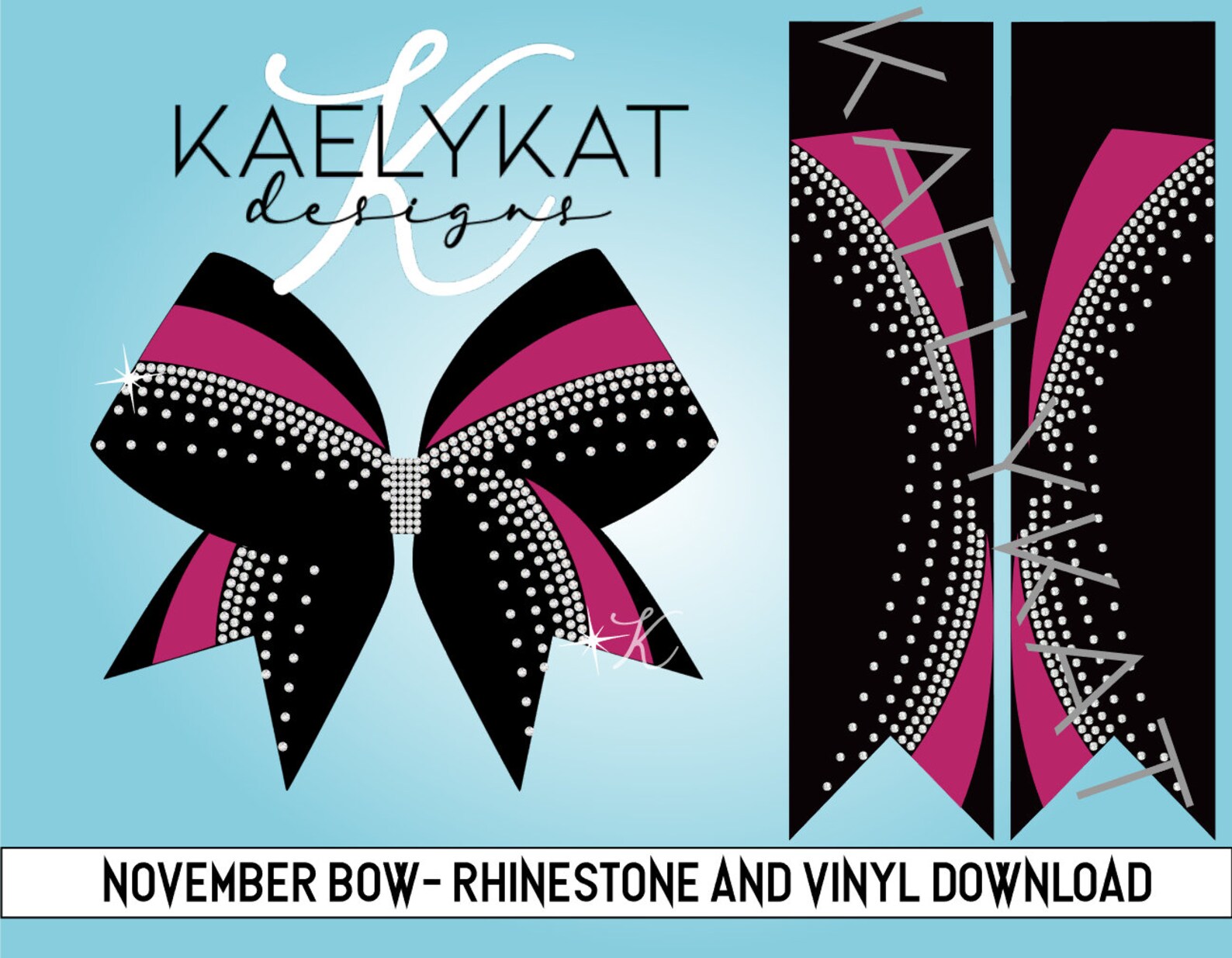 Rhinestone Template and Vinyl Design for Cheer Bows SVG File Download Rhinestone Template and Vinyl Design for Cheer Bows SVG File Download
