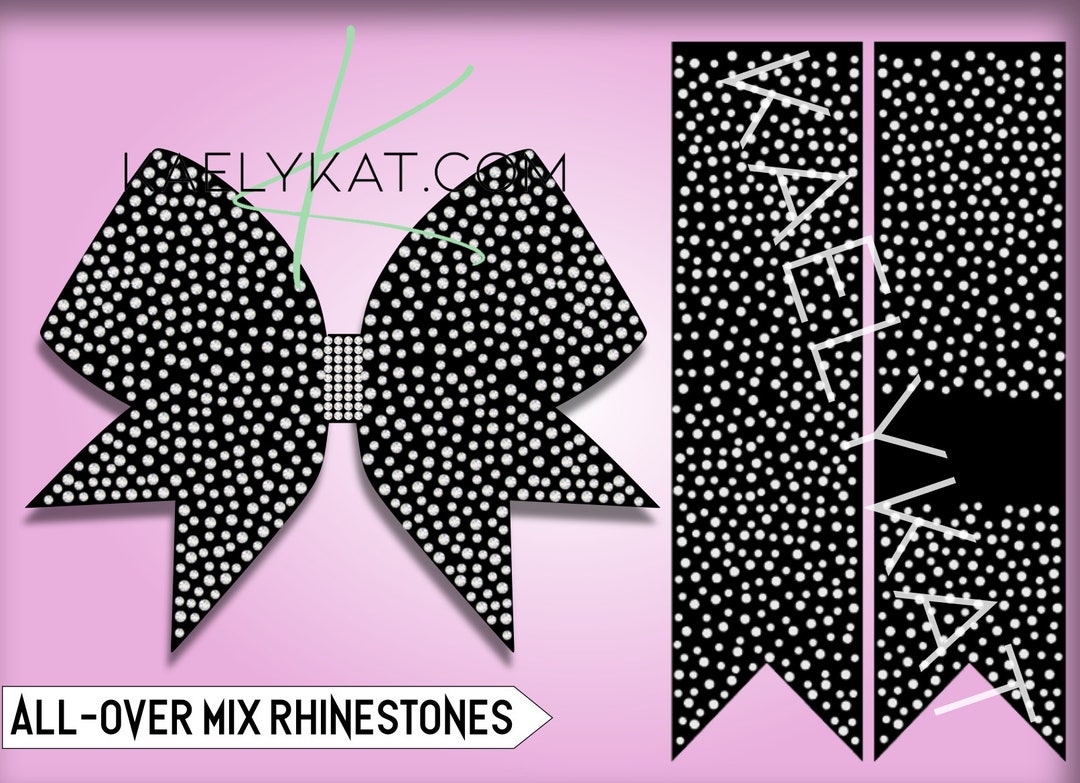 Rhinestone Template for Cheer Bows Silhouette File Download All Over Rhinestone Template for Cheer Bows Silhouette File Download All Over