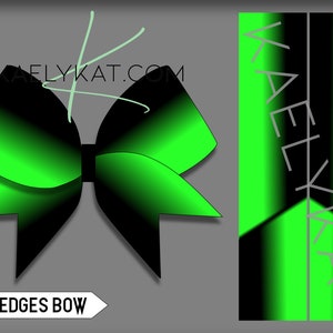 Ombre Gradient Cheer Bow PNG file download for sublimation