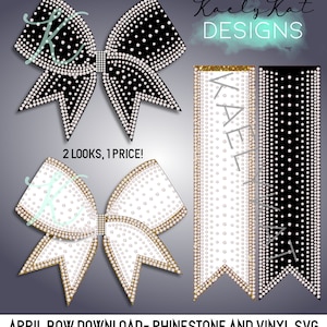 Strass Template und Vinyl Design für Cheer Bögen SVG Datei Download