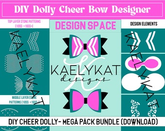 DIY Dolly Cheer Bow Rhinestone Template MEGAPACK DOWNLOAD