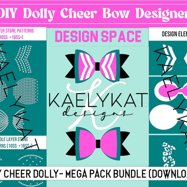DIY Dolly Cheer Bow Rhinestone Template MEGAPACK DOWNLOAD