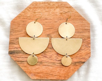 Dancer Earrings | Dangle Earrings, Minimalist Earrings, BoHo Earrings, Brass Gold, Holiday Gifts for her, Jewelry