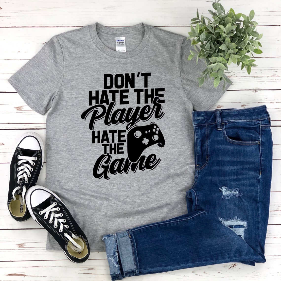 Don't Hate the Player Hate the Game Gaming TShirt Etsy