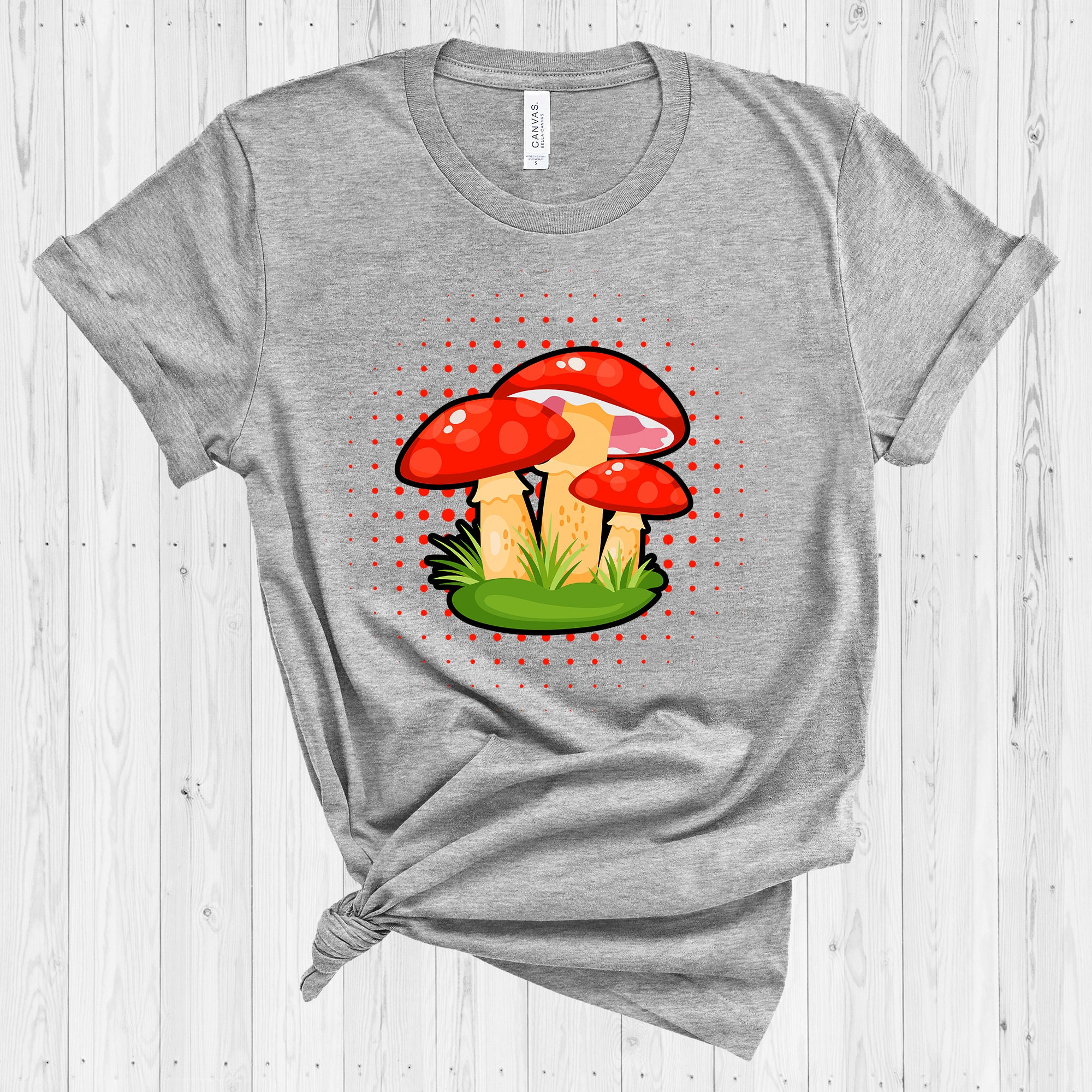 Mushroom Shirt Vintage Mushroom Tee Floral Tee Shirt Plant Etsy