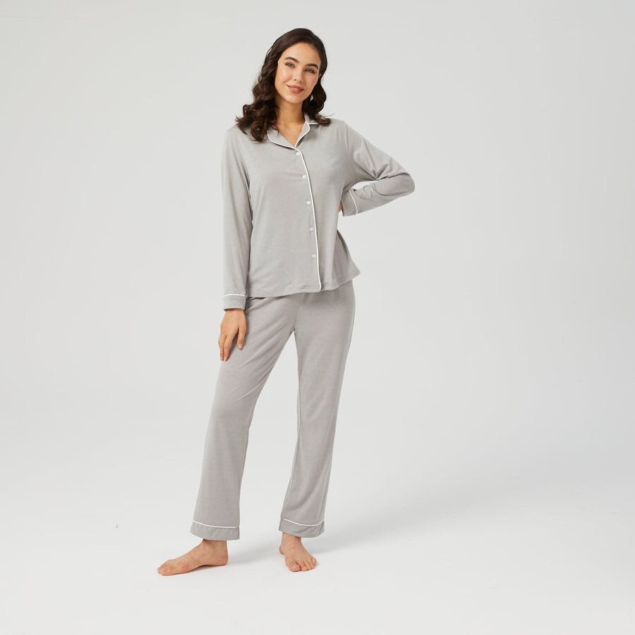 Grey Pajama Set Etsy UK