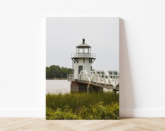 Doubling Point Lighthouse Print: Arrowsic Maine Photo (13x19)