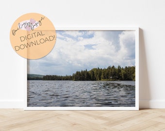 Evergreen Lake | Maine Lake | Maine Landscape | Downloadable Wall Art | Landscape Photography | Downloadable Prints | Printable Wall Art