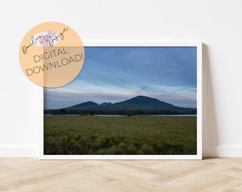 Mountain Sunset | Maine Mountain | Sunset Wall Art | Mountain Photography | Landscape Photography | Maine Wall Art | Downloadable Prints