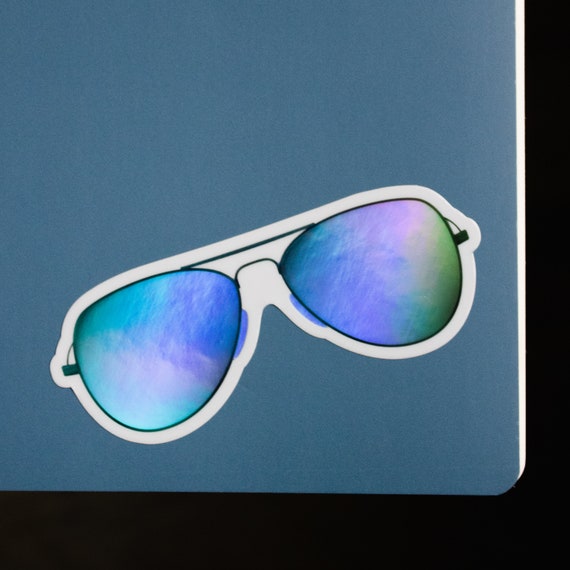 Sunglasses AVIATOR HOLOGRAM Aviator Sunglasses Holographic Sticker - Etsy main image 3