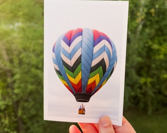 Colorful Hot-Air Balloon Postcard