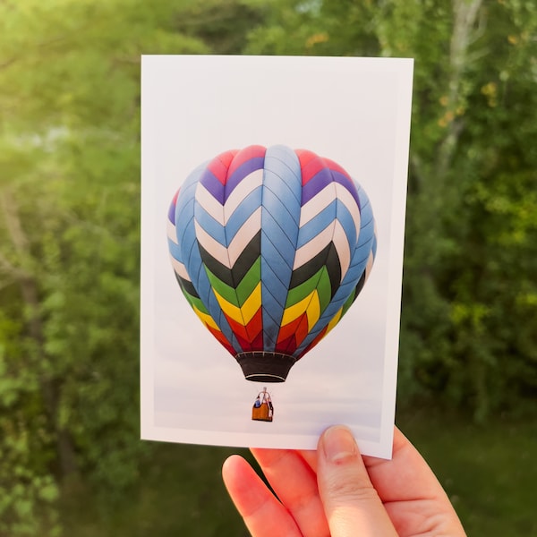 Colorful Hot-Air Balloon Postcard