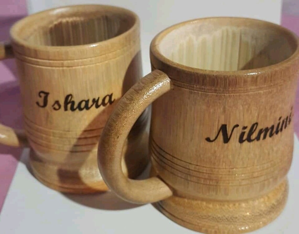 Bamboo mug Bamboo fully natural mug one to one free Etsy