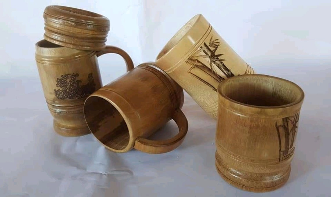 Bamboo mug Bamboo fully natural mug one to one free Etsy