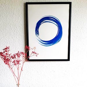 Enso - Wunder des Augenblicks, Zen-Kreis, Original! handgemalt und handsigniert
