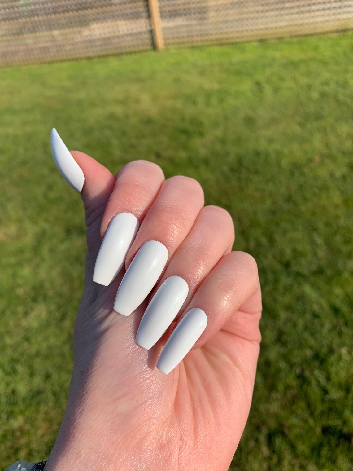 White stick on nails Etsy