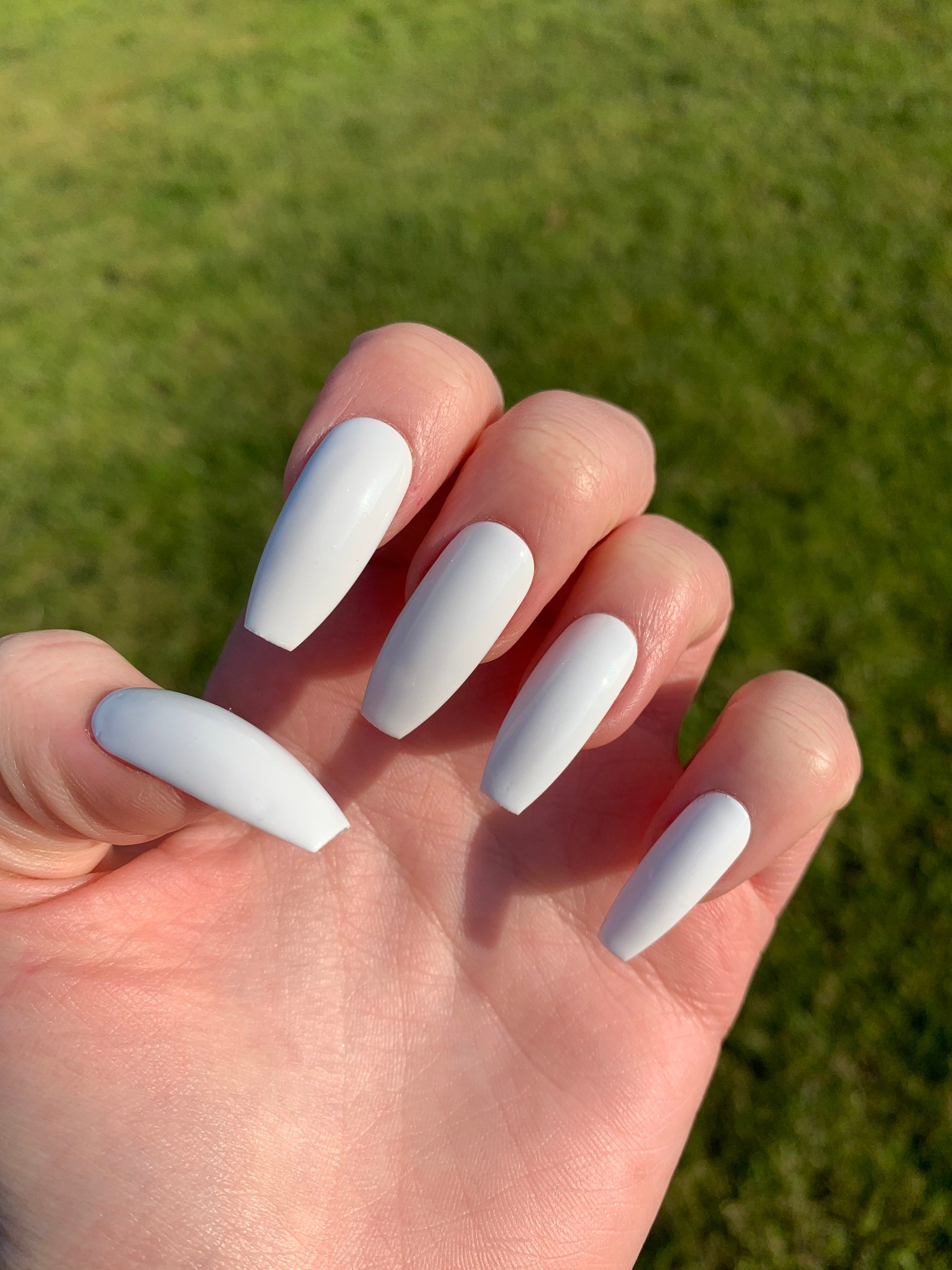 White stick on nails Etsy
