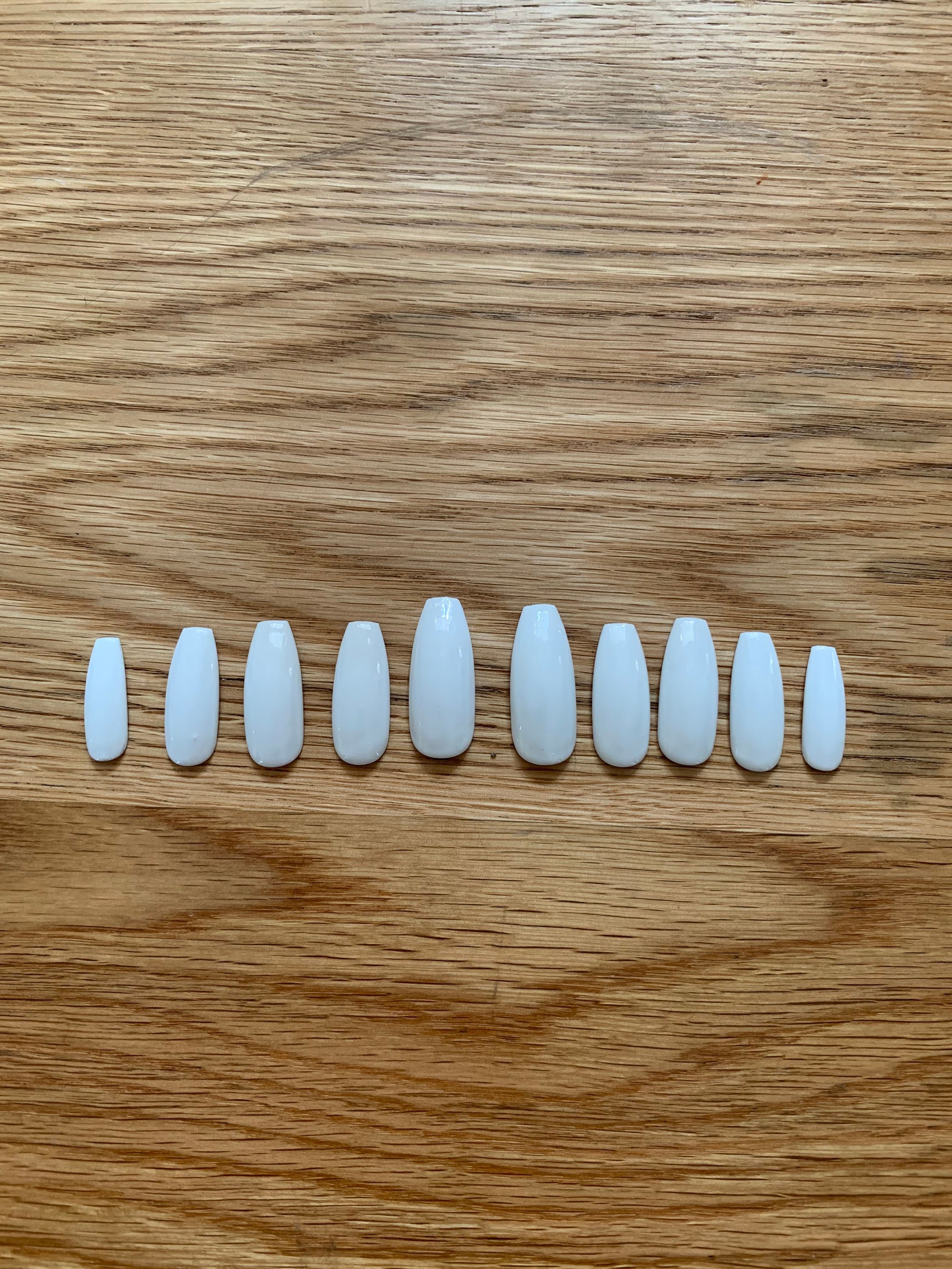 White stick on nails Etsy