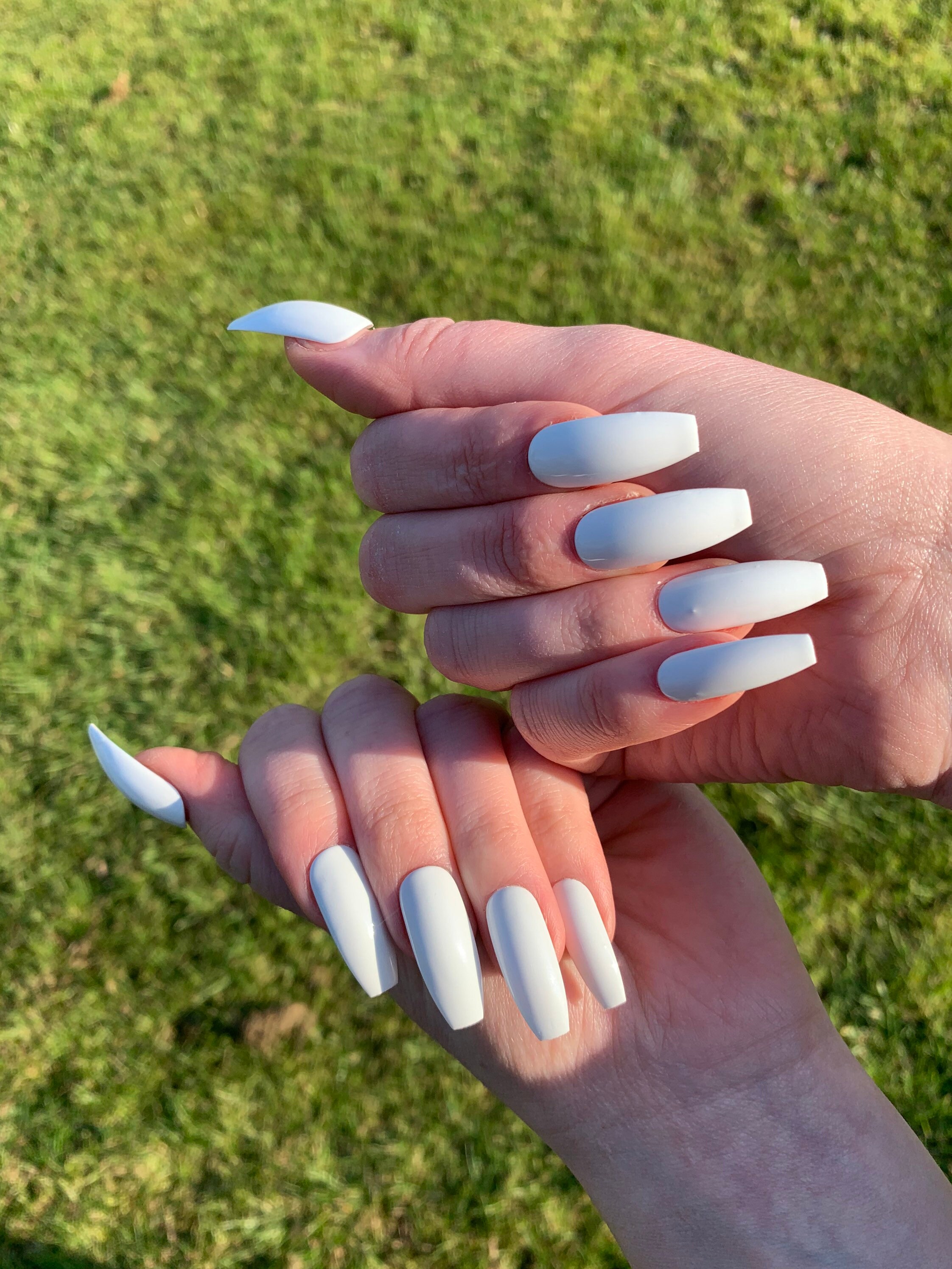 White stick on nails Etsy