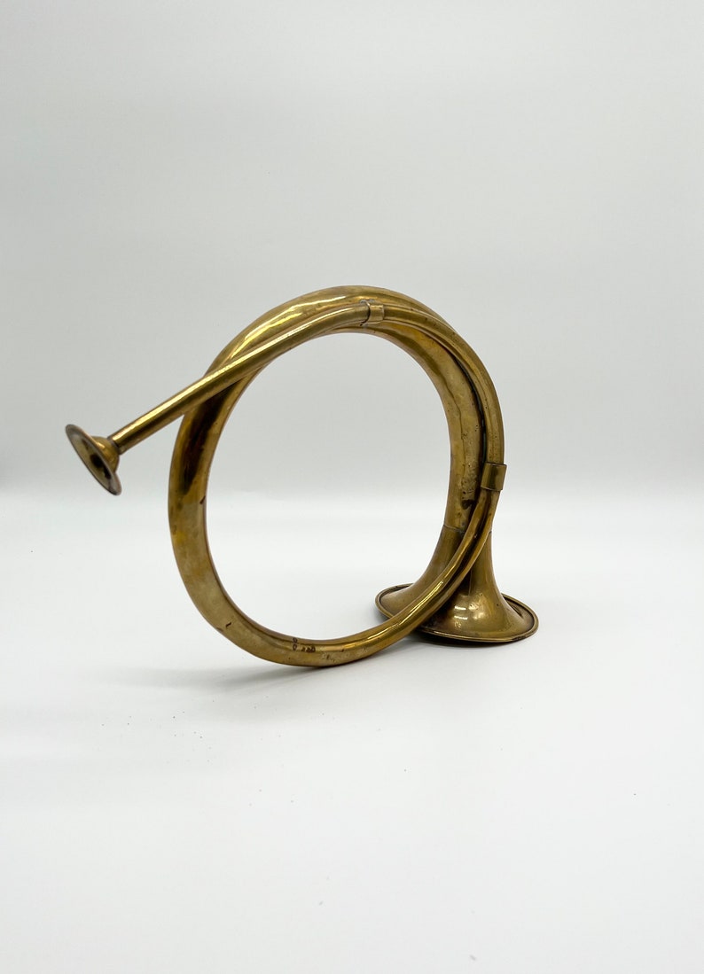 Mid Century Brass Horn Decor Etsy