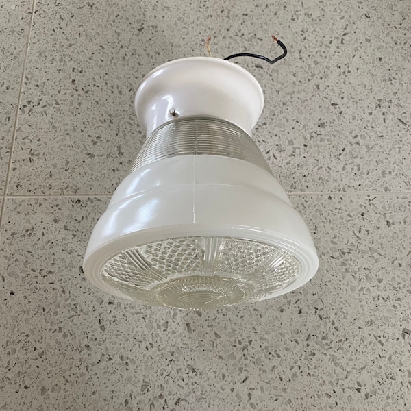 Mid Century Glass Light Fixture