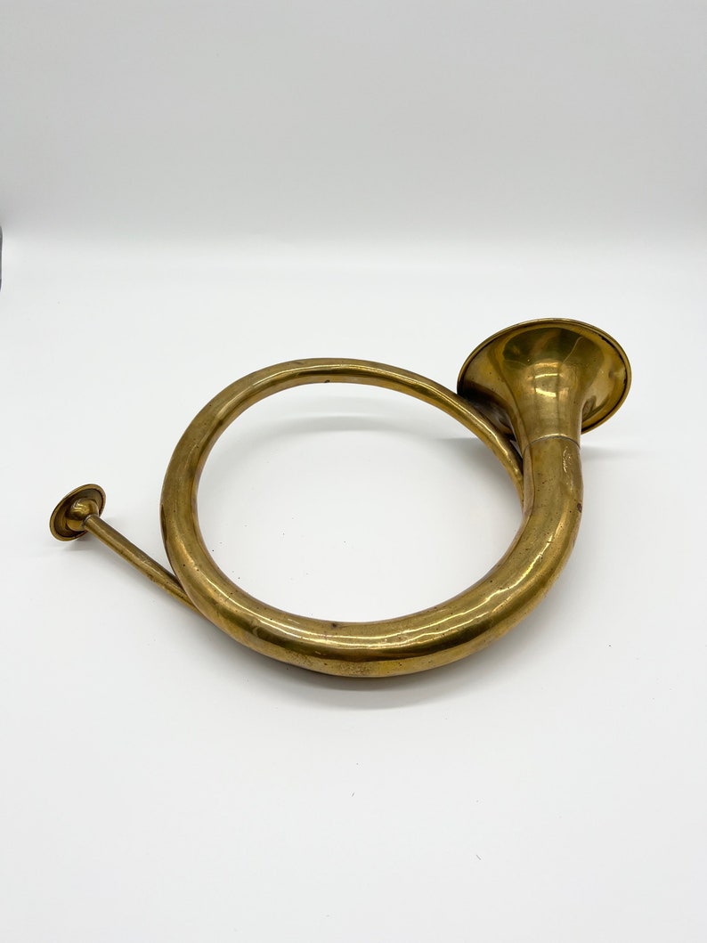 Mid Century Brass Horn Decor Etsy