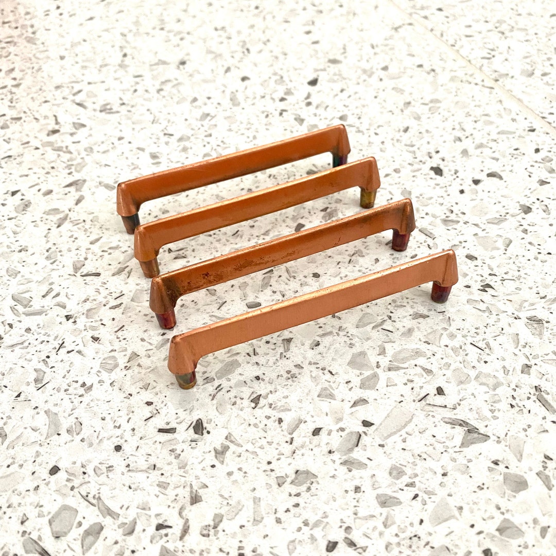 Set of 4 Mid Century Copper Cabinet Pulls 1956 - Etsy