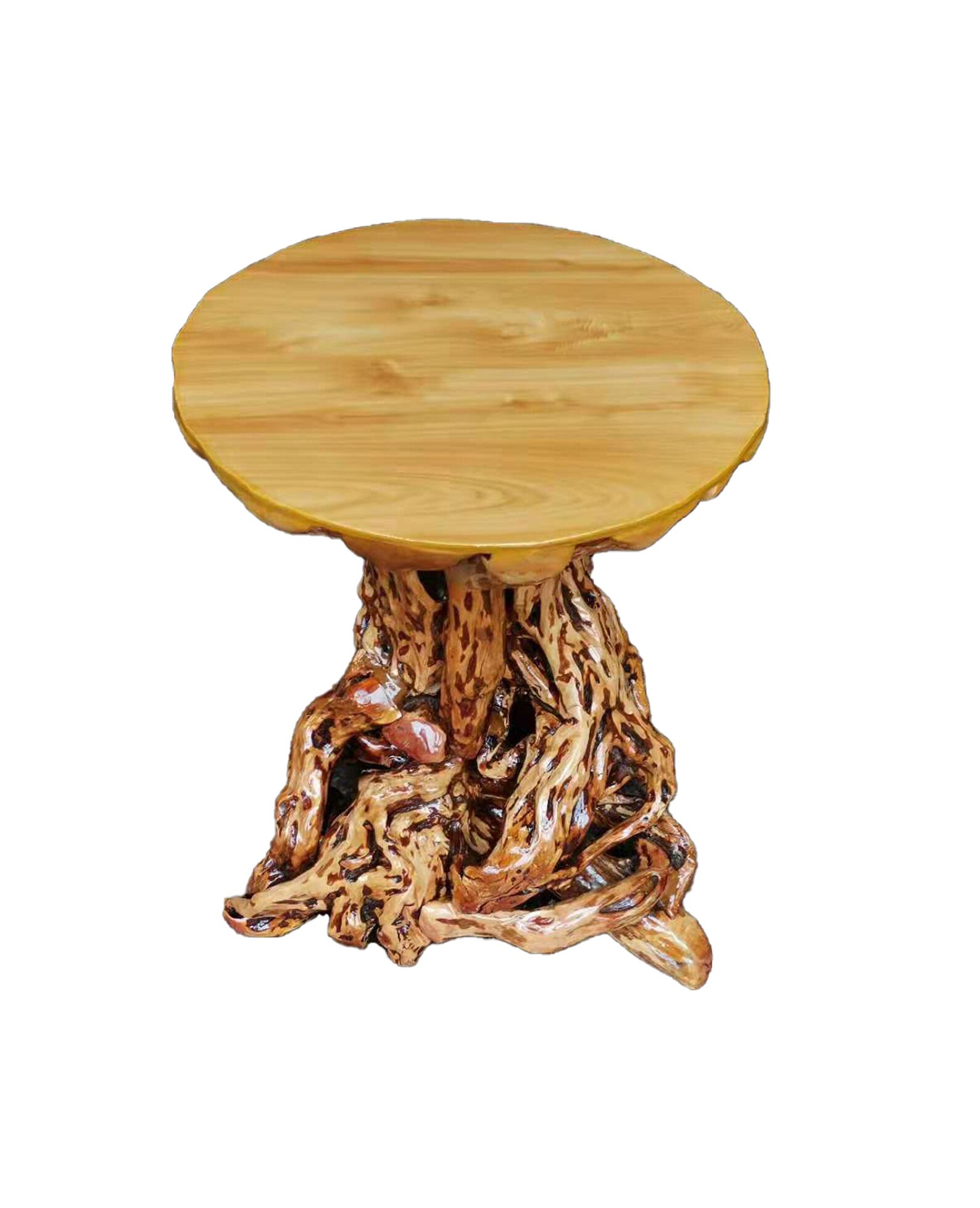 Unique Azalea Tree Stump End Table Rustic Wood Root Log Side Etsy