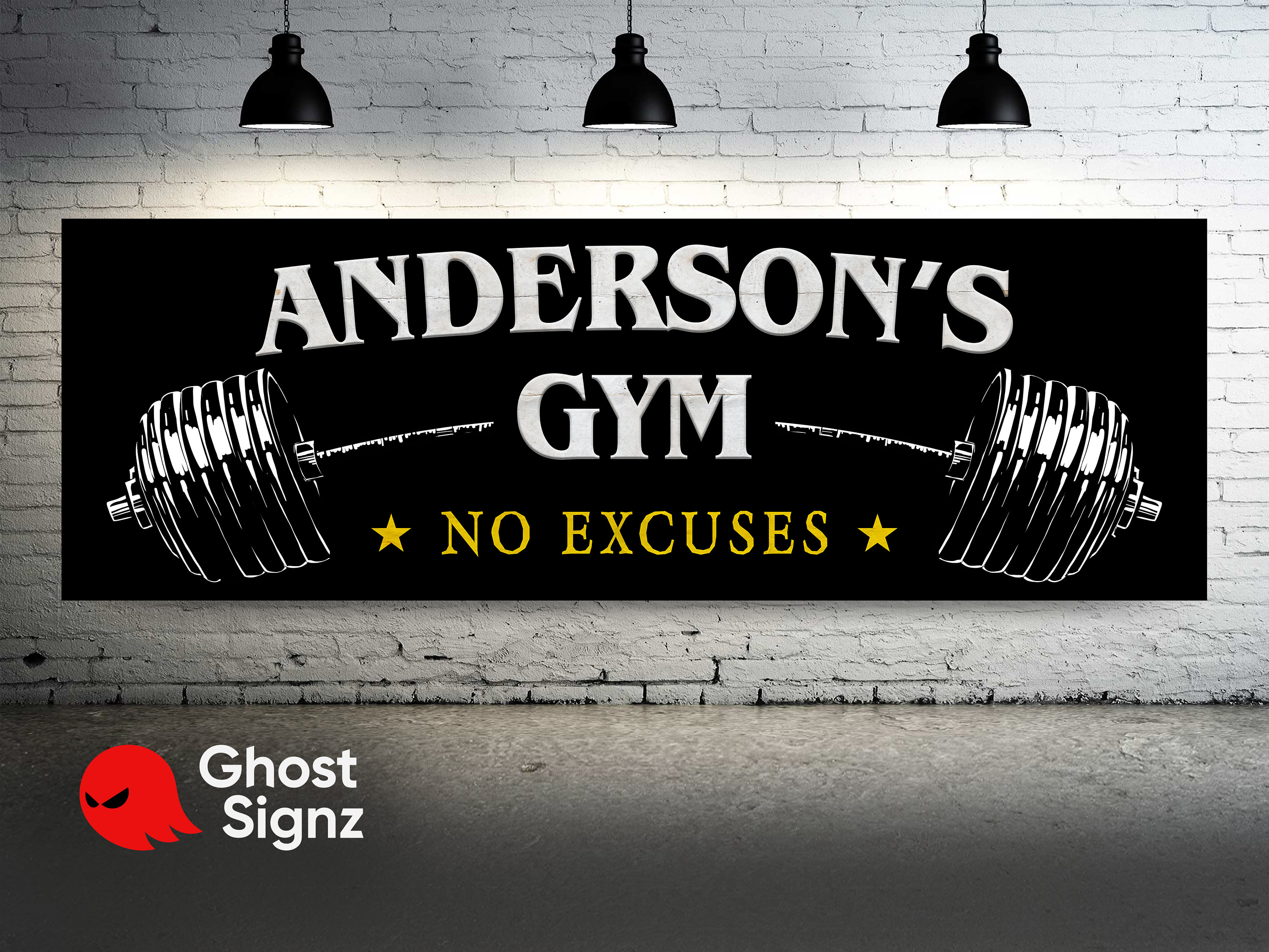 Gym Sign Personalized Home Gym Sign Custom Metal Gym Sign Home