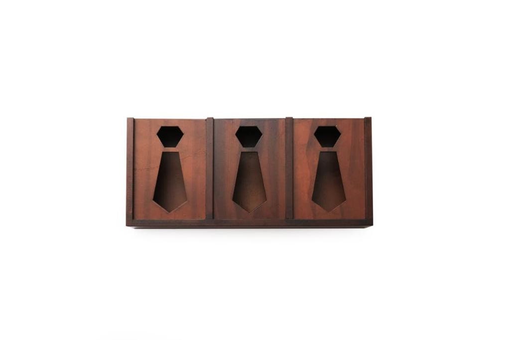 wooden tie storage box