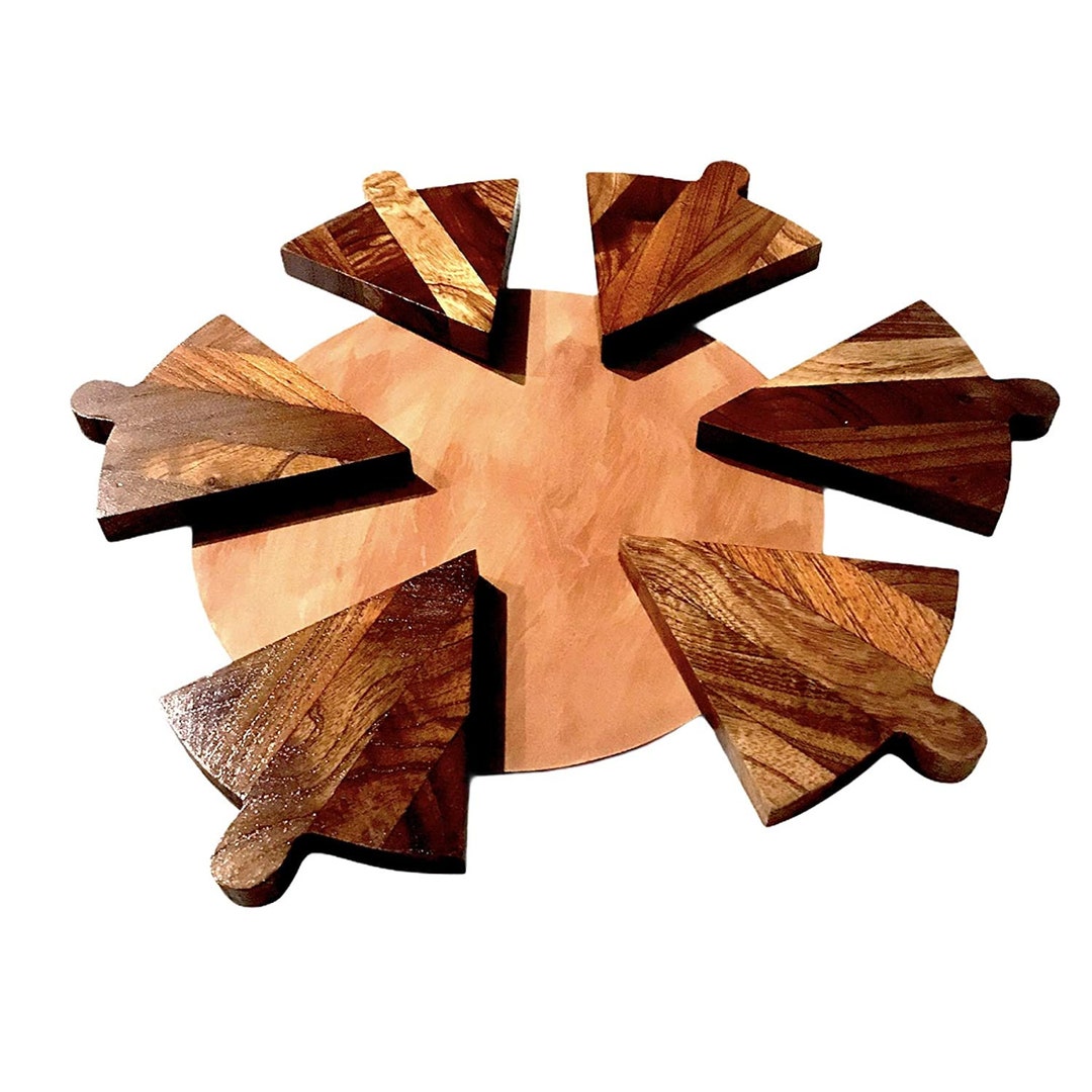 Wooden Pizza Slice Platter, Pizza Serving Plate, Pizza Board, Pizza