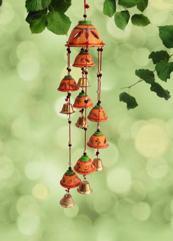 Handcrafted Multicolour Round Bell Wind Chime for Indoor & Outdoor