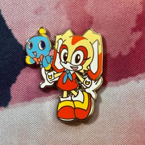 Cream the Rabbit & Cheese Enamel Pin
