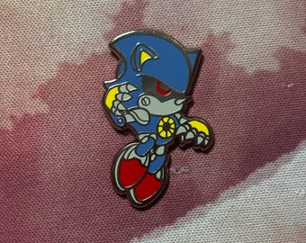 Metal Sonic Enamel Pin
