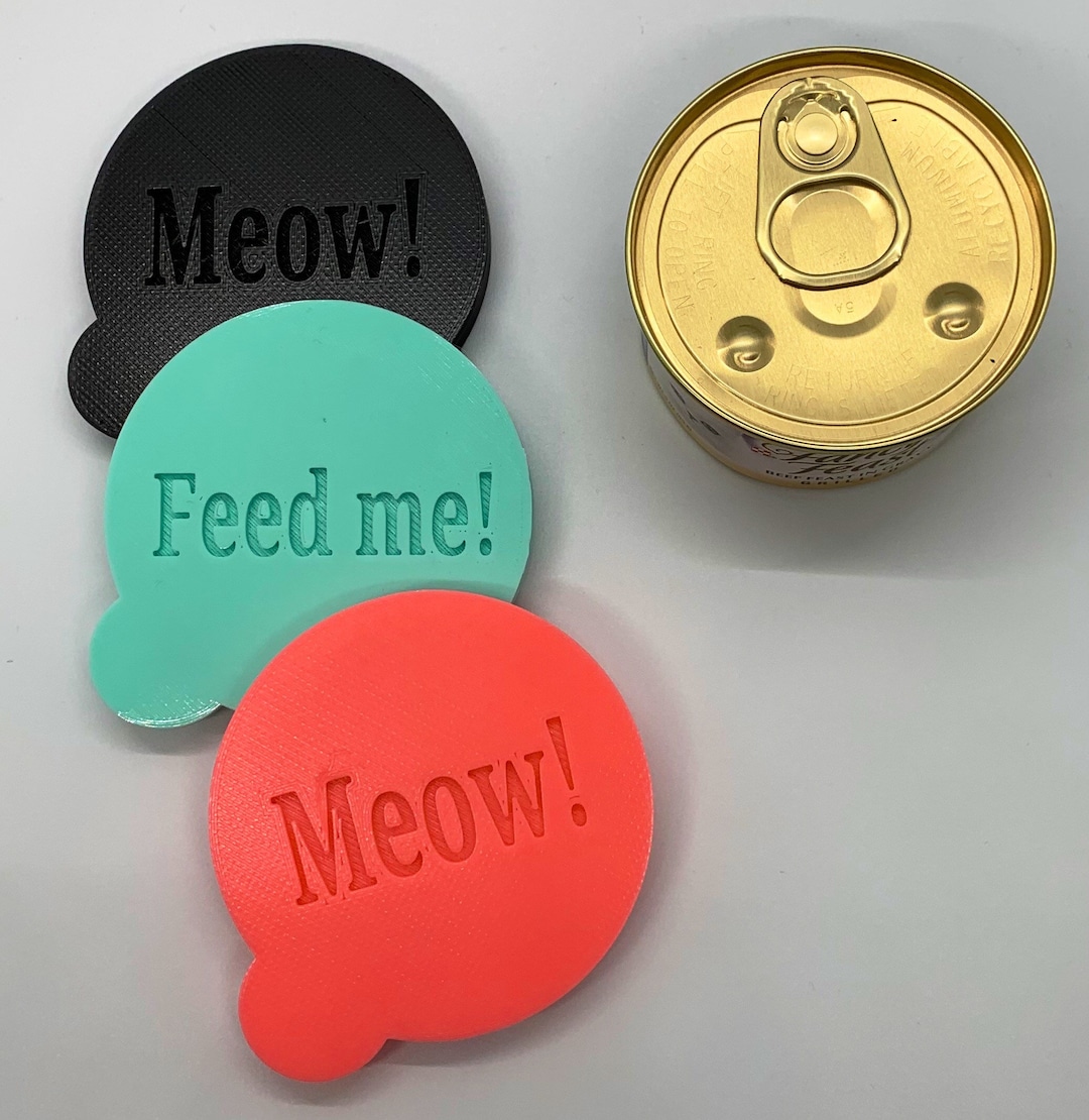 Custom 3oz Cat Food Lids, 3D Printed Etsy