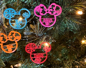 Personalized Mini Magical Mouse Ears Christmas Tree Ornament