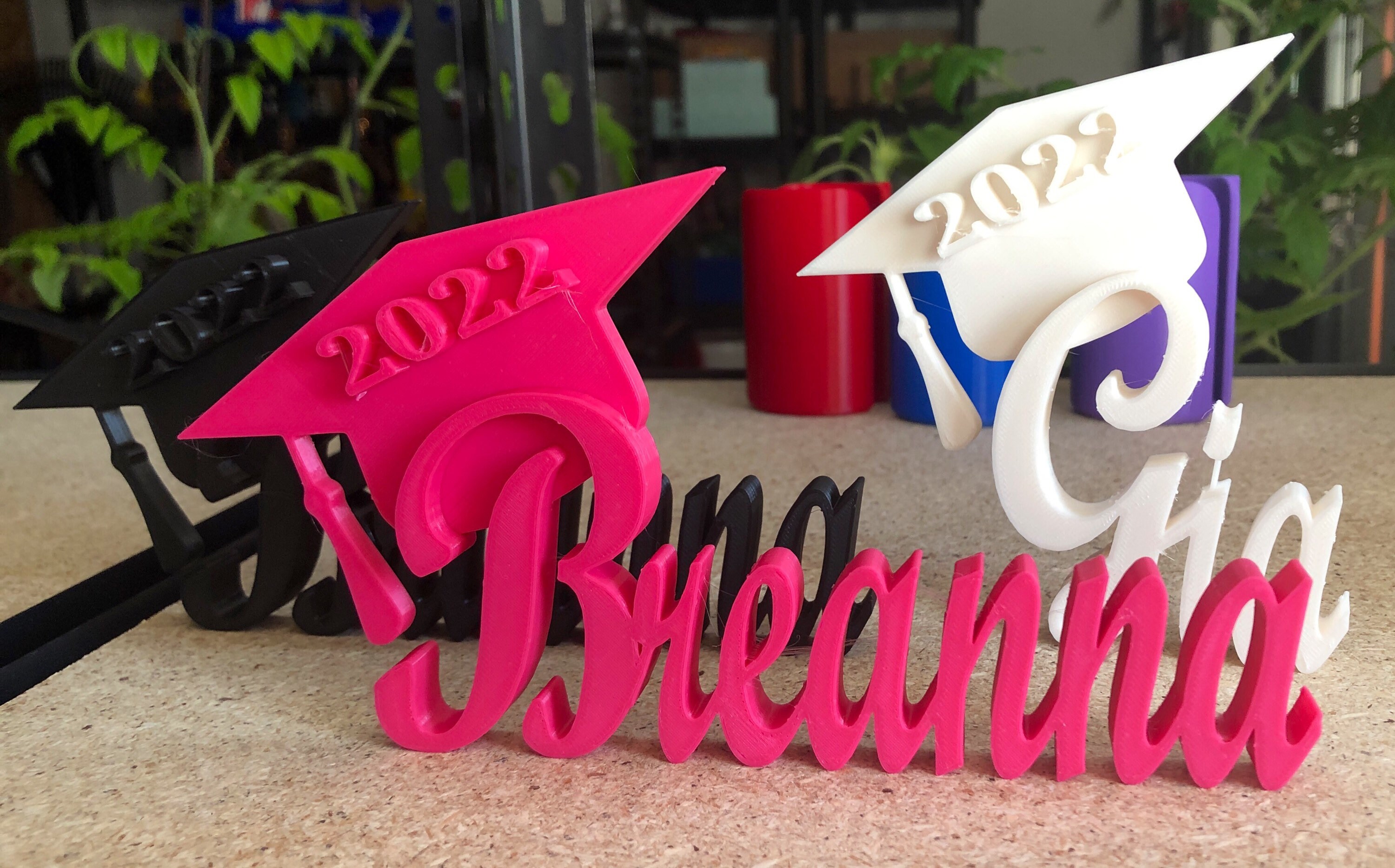 3d Grad Signs Personalized Graduate Graduation Sign, Shelf Sitter, Tiered Tray Decor ...