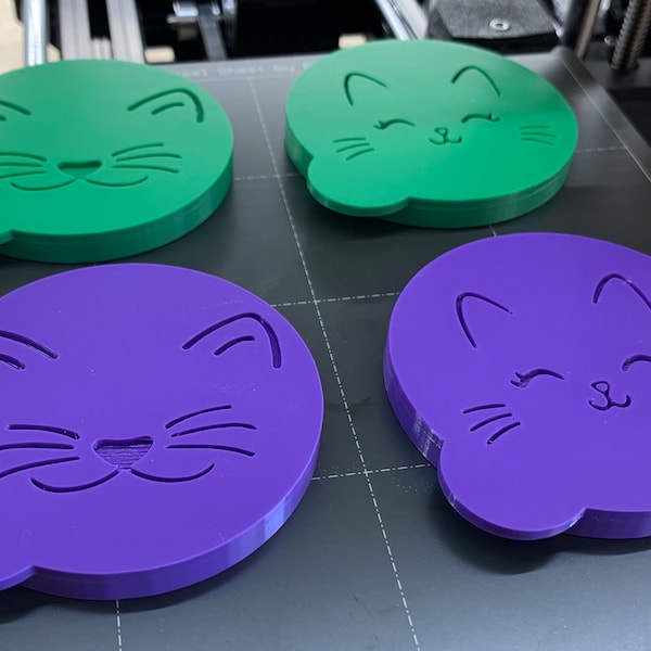 Cat Face Cat Food Lid, 3D Printed