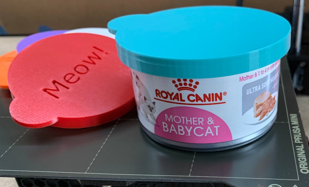 Personalized 5.1oz Cat Food Lids, Please See Brands in Description, 3D