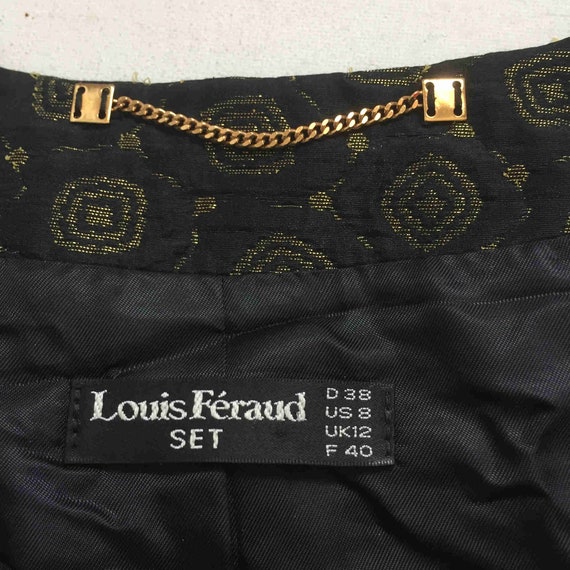 LOUIS FERAUD Set Vintage Jacket, Black Silk Blend… - image 9