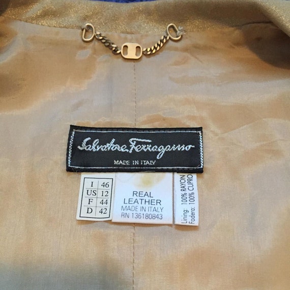 SALVATORE FERRAGAMO Vintage Jacket, Gold/Beige So… - image 7