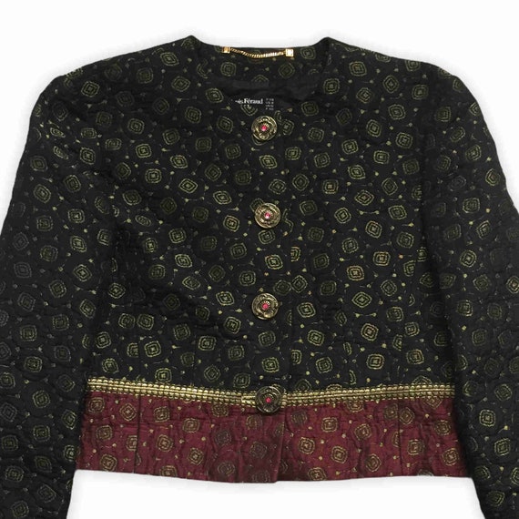 LOUIS FERAUD Set Vintage Jacket, Black Silk Blend… - image 4