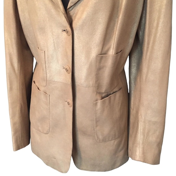 SALVATORE FERRAGAMO Vintage Jacket, Gold/Beige So… - image 5