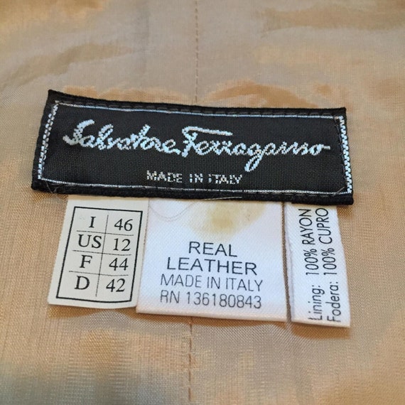 SALVATORE FERRAGAMO Vintage Jacket, Gold/Beige So… - image 8