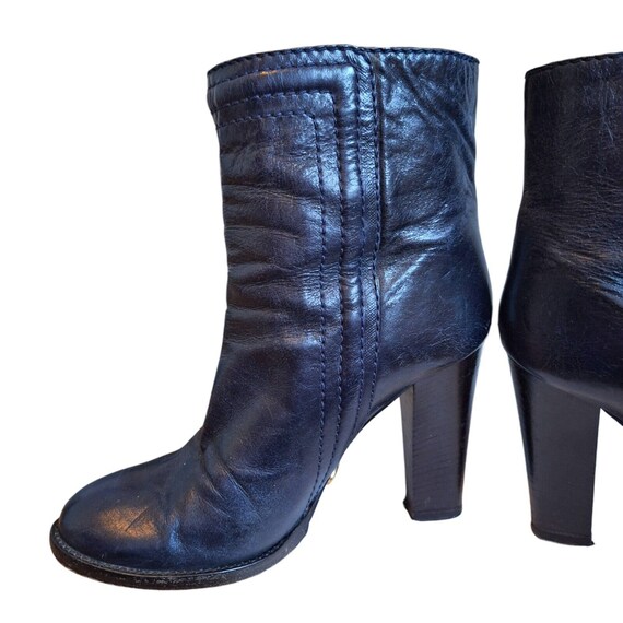 CHLOE Navy Blue Ankle Boots, Dark Blue Leather De… - image 4