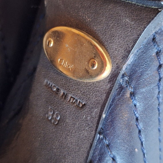 CHLOE Navy Blue Ankle Boots, Dark Blue Leather De… - image 10